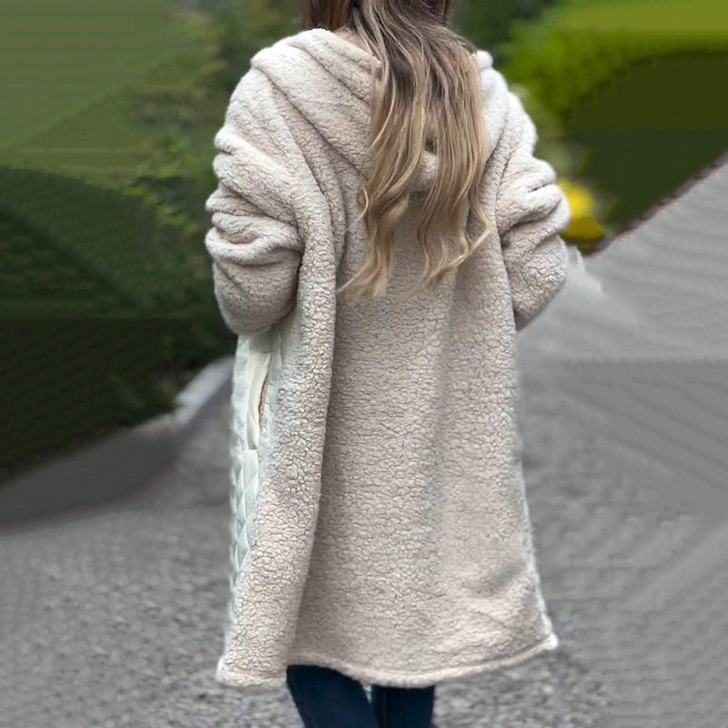 🎅Promotion de Noël - 49% de réduction🎅Manteau en Sherpa Matelassé Confortable avec Capuche pour Femmes