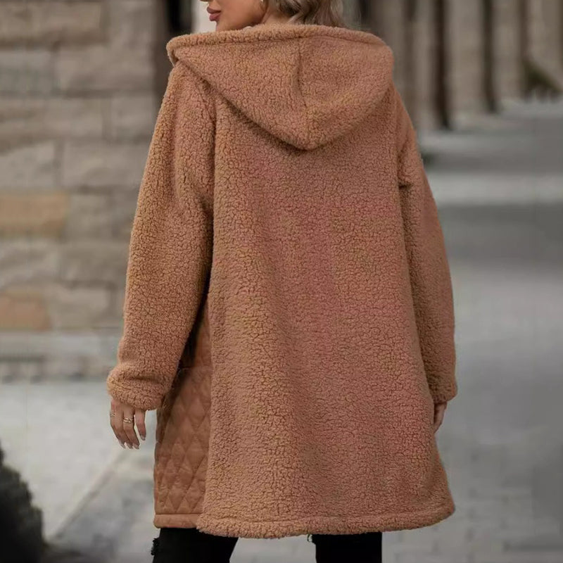 🎅Promotion de Noël - 49% de réduction🎅Manteau en Sherpa Matelassé Confortable avec Capuche pour Femmes