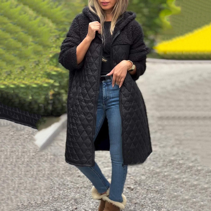 🎅Promotion de Noël - 49% de réduction🎅Manteau en Sherpa Matelassé Confortable avec Capuche pour Femmes