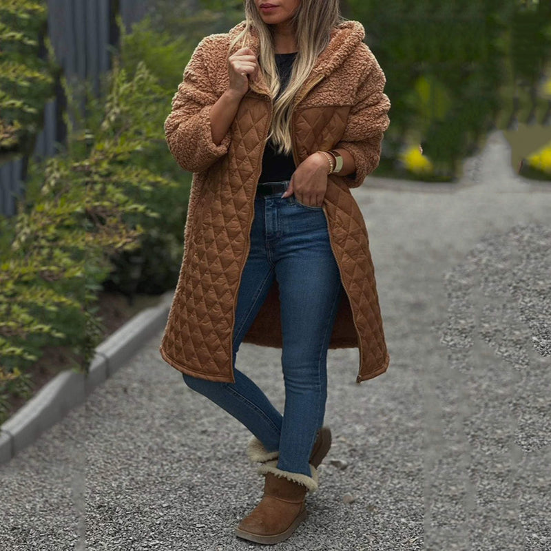 🎅Promotion de Noël - 49% de réduction🎅Manteau en Sherpa Matelassé Confortable avec Capuche pour Femmes