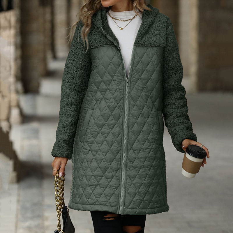 🎅Promotion de Noël - 49% de réduction🎅Manteau en Sherpa Matelassé Confortable avec Capuche pour Femmes