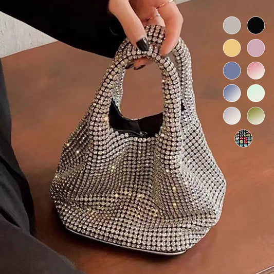 Sac à main à pochette en strass pour femmes