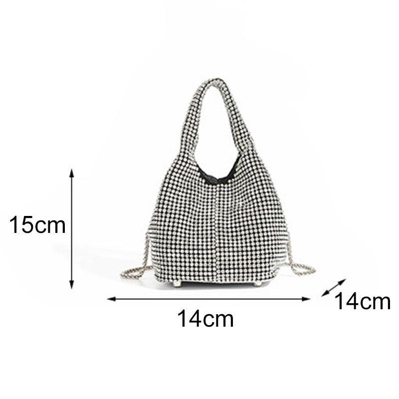 Sac à main à pochette en strass pour femmes
