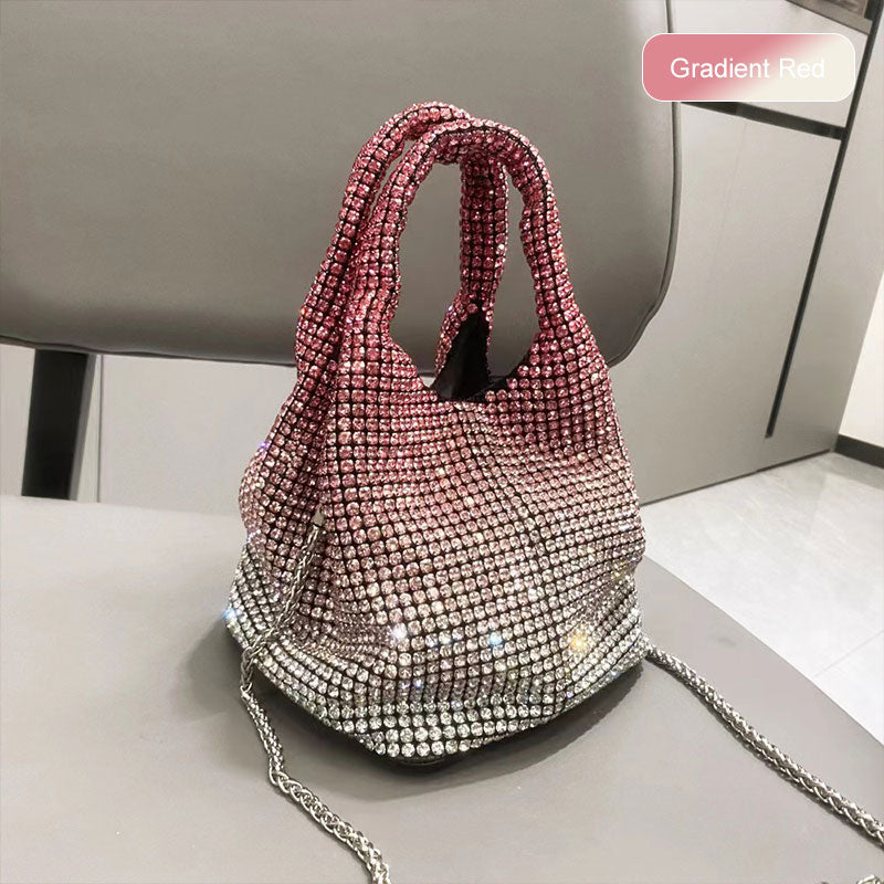 Sac à main à pochette en strass pour femmes