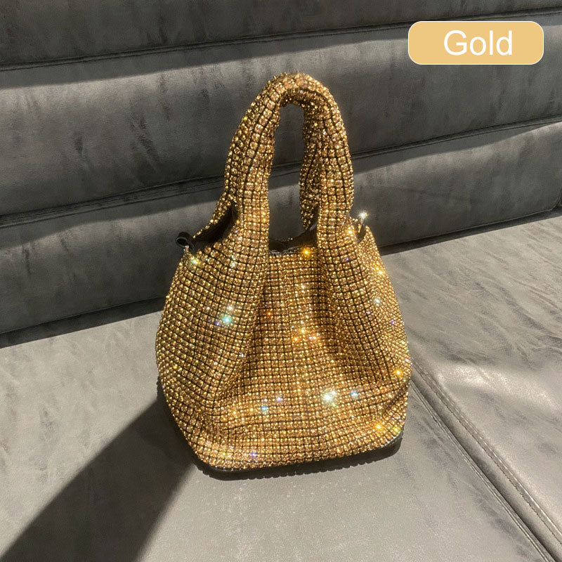 Sac à main à pochette en strass pour femmes
