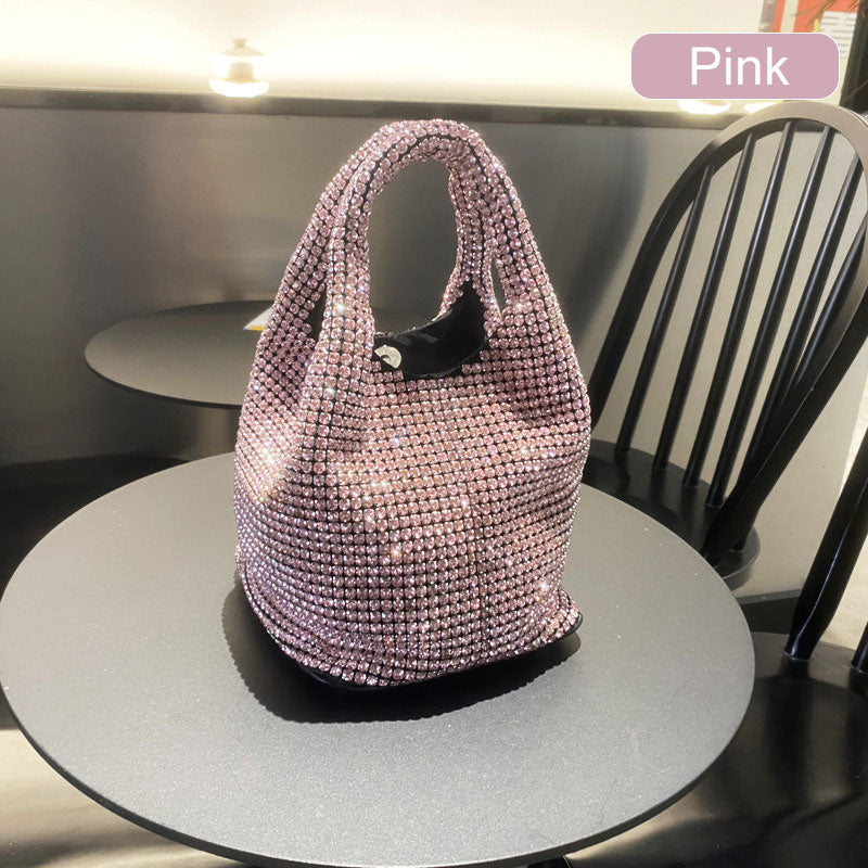 Sac à main à pochette en strass pour femmes
