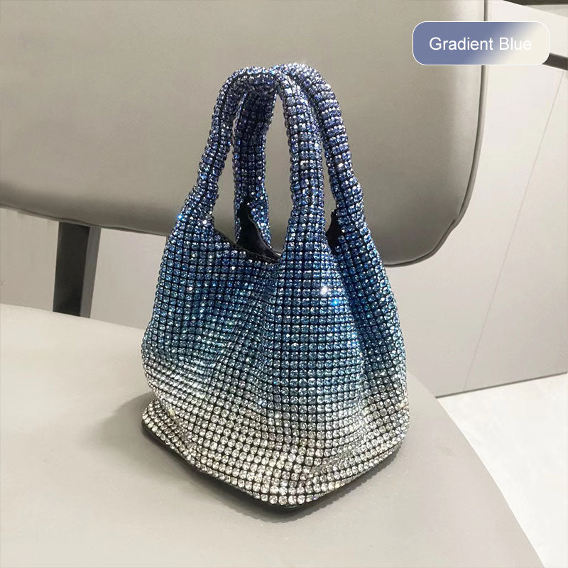 Sac à main à pochette en strass pour femmes