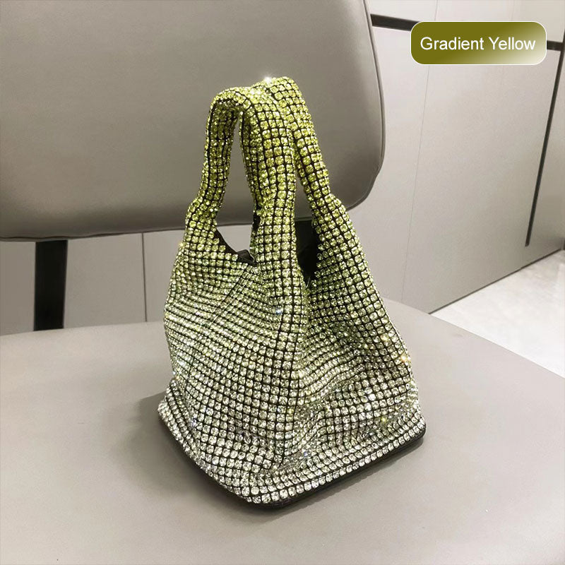 Sac à main à pochette en strass pour femmes