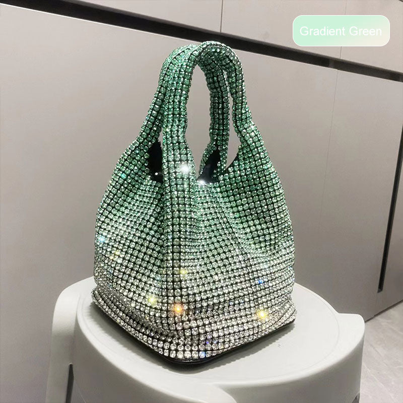 Sac à main à pochette en strass pour femmes