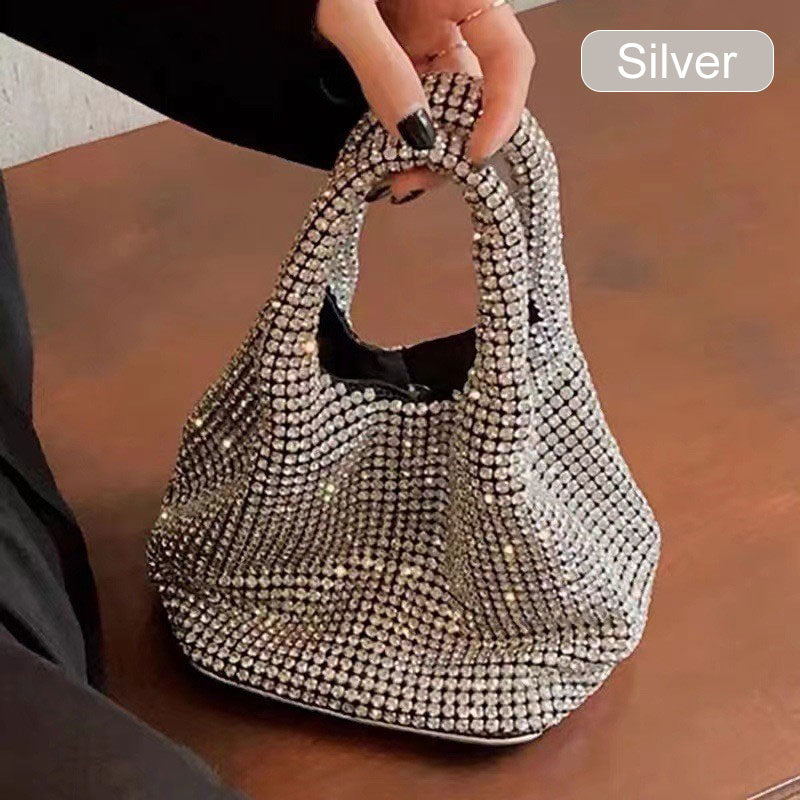 Sac à main à pochette en strass pour femmes