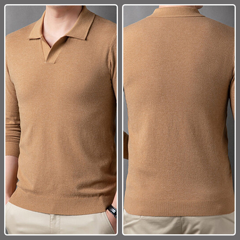🎅Vente de Noël - 49% DE RÉDUCTION🎅Pull-over doux pour hommes avec col à revers