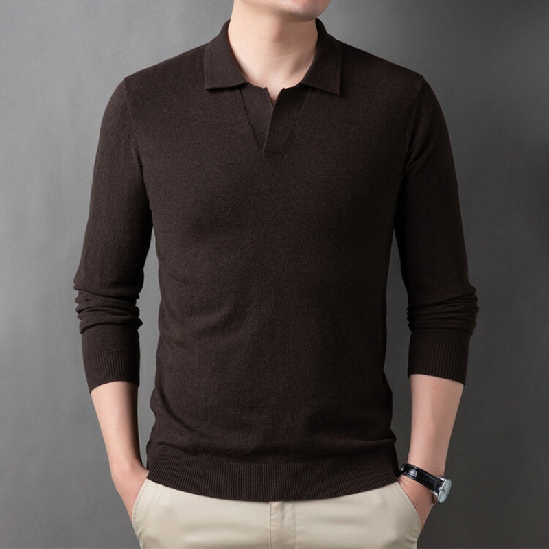 🎅Vente de Noël - 49% DE RÉDUCTION🎅Pull-over doux pour hommes avec col à revers