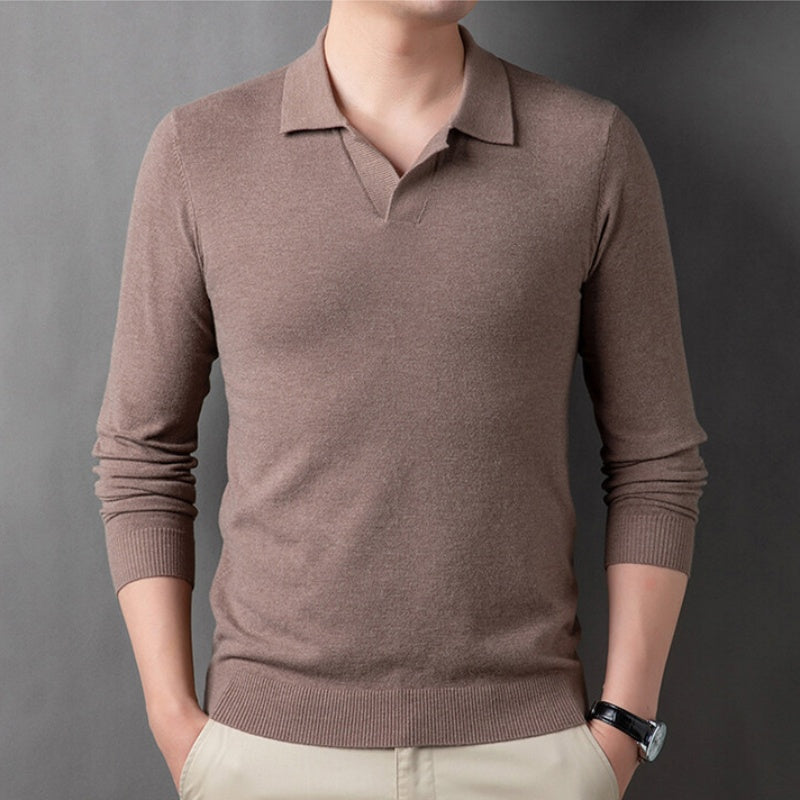 🎅Vente de Noël - 49% DE RÉDUCTION🎅Pull-over doux pour hommes avec col à revers