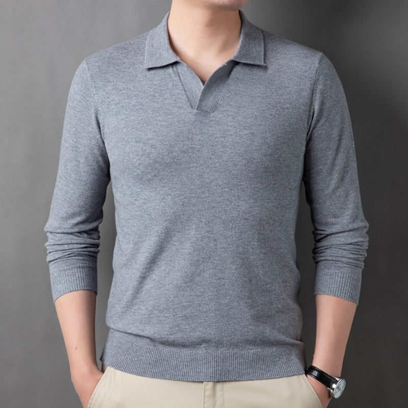 🎅Vente de Noël - 49% DE RÉDUCTION🎅Pull-over doux pour hommes avec col à revers