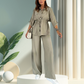 🎁✨ Vente à la criée🔥Ensemble haut boutonné et pantalon ample