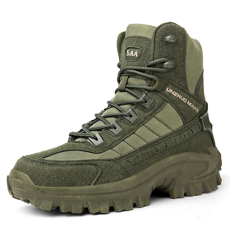 Bottes de Combat de Travail Imperméables pour Hommes, Extérieur Anti-Perforation, Bottes de l'Armée (Amélioration de la Durabilité)
