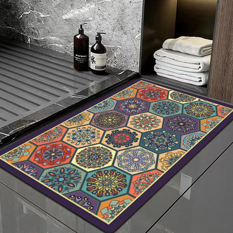 Tapis de porte géométrique bohème pour l'entrée