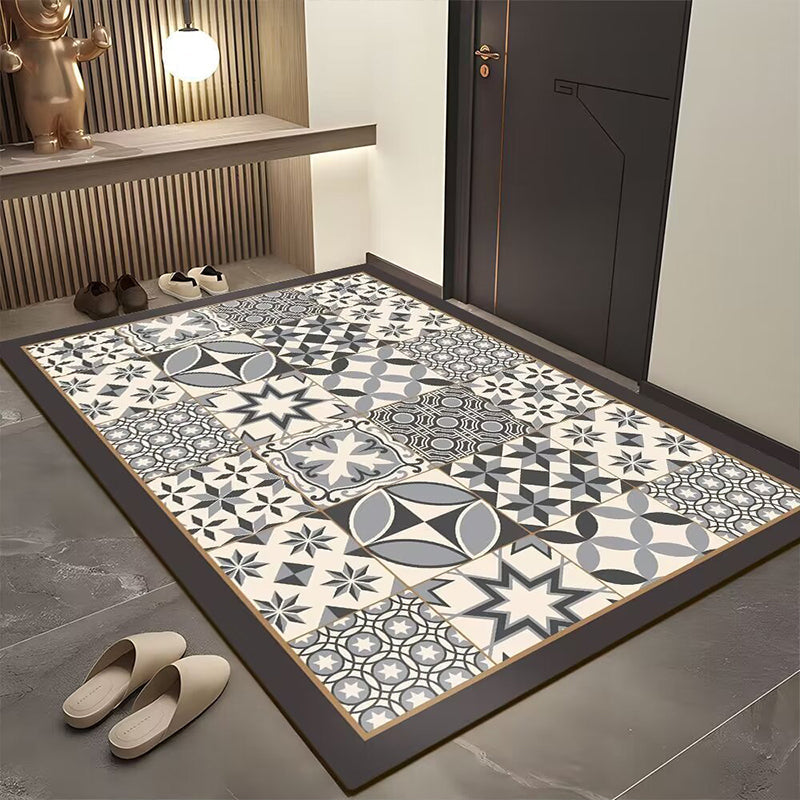 Tapis de porte géométrique bohème pour l'entrée