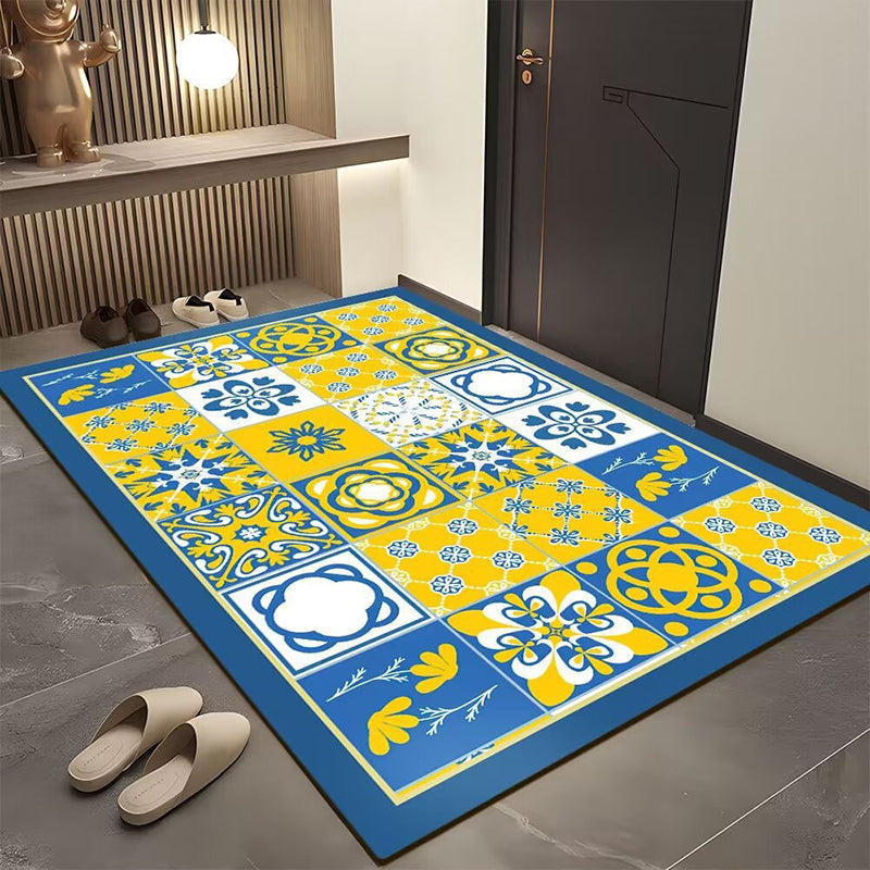 Tapis de porte géométrique bohème pour l'entrée