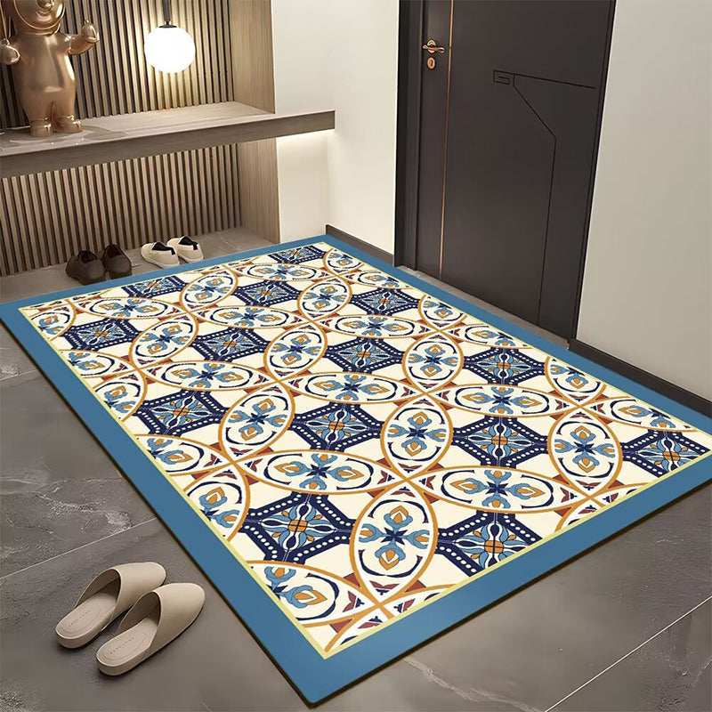 Tapis de porte géométrique bohème pour l'entrée