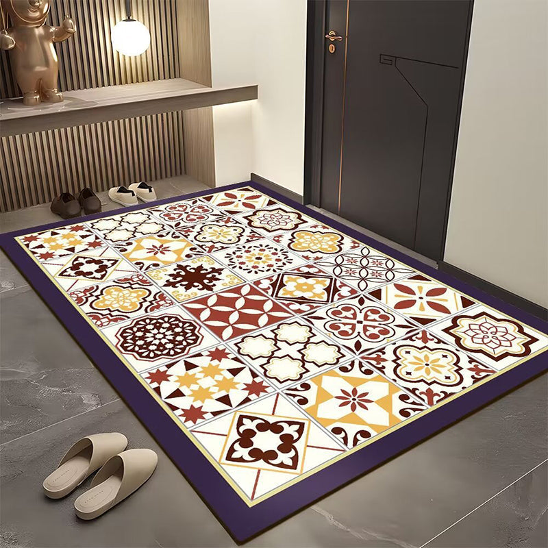 Tapis de porte géométrique bohème pour l'entrée