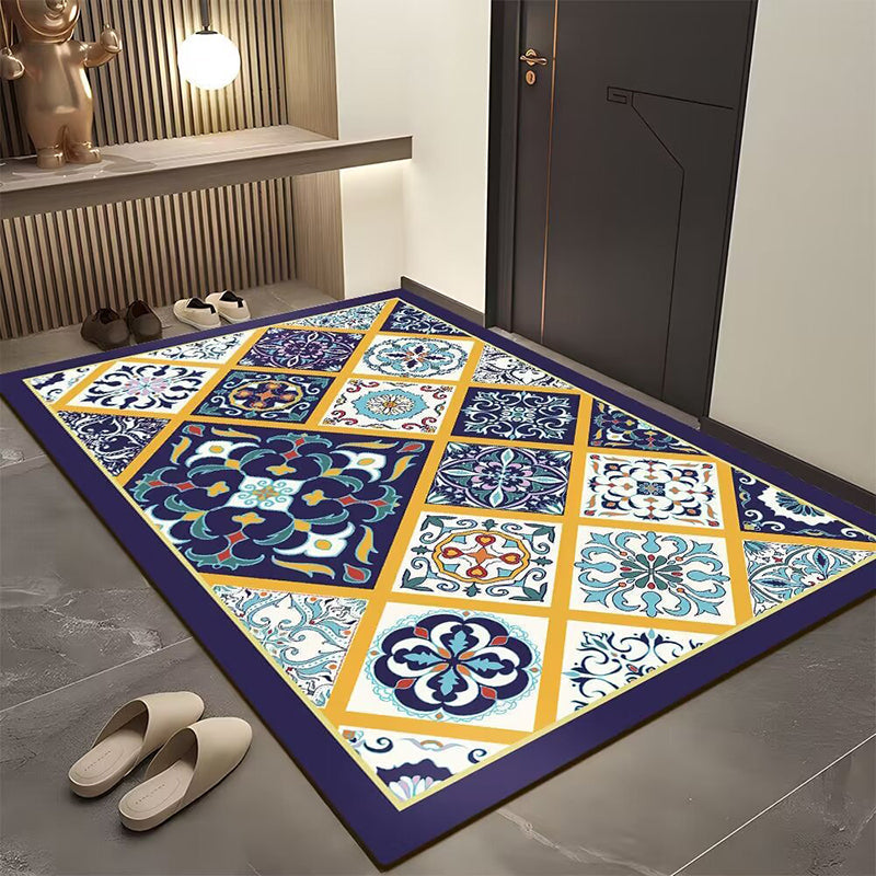 Tapis de porte géométrique bohème pour l'entrée