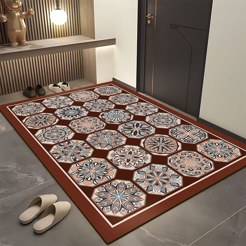 Tapis de porte géométrique bohème pour l'entrée