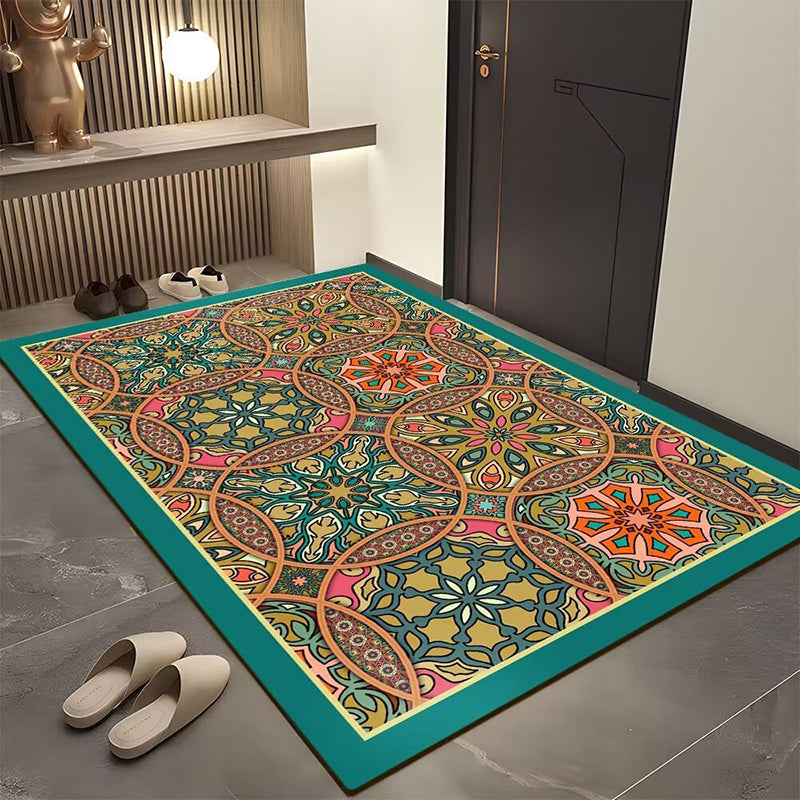 Tapis de porte géométrique bohème pour l'entrée