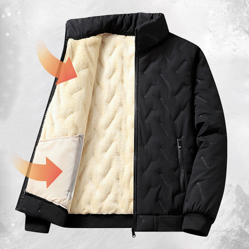 🎁Vente du dernier jour 49%OFF🔥 Veste d'hiver matelassée de men avec fausse doublure en toison