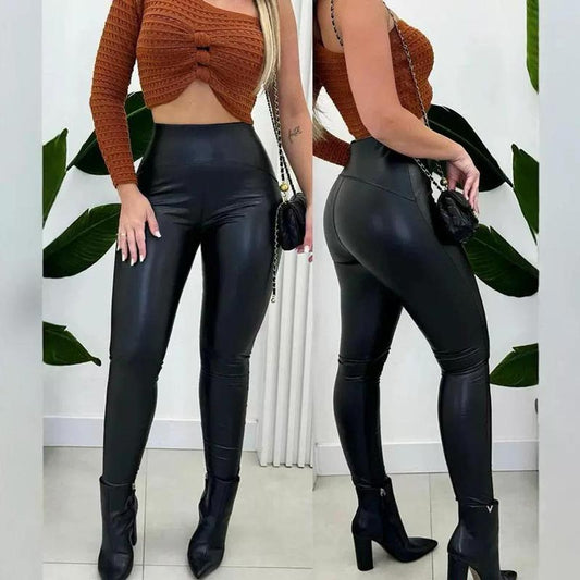 🔥 Temps limité 50% de réduction 🔥 Leggings décontractés en cuir PU pour femmes