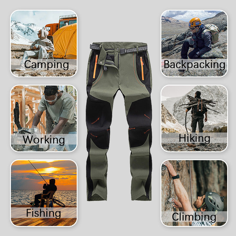 👖 62% DE RÉDUCTION! ✨ Pantalon de Randonnée - Coupe-Vent, Imperméable et Chaud avec Taille Élastique pour Randonnée et Voyages 🏔️🌧️