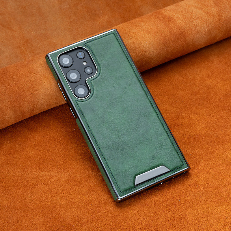 Etui magnétique anti-chute en simili-cuir de luxe pour Samsung