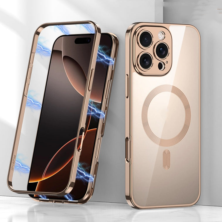 Couverture complète du boîtier de téléphone de charge sans fil magnétique
