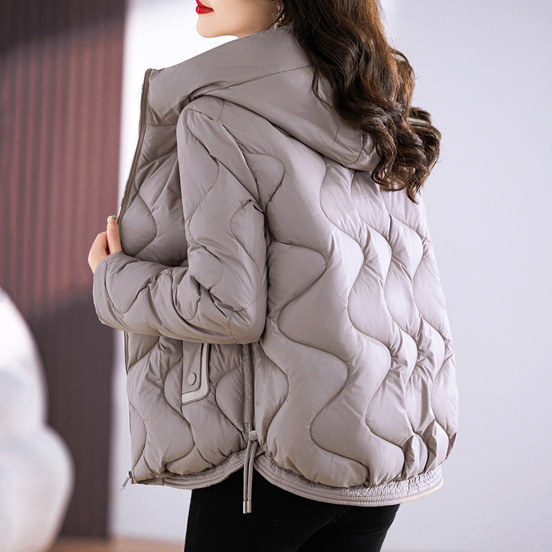 🔥🖤Soldes Black Friday : 50 % de réduction🔥Veste légèrement rembourrée avec capuche pour femmes