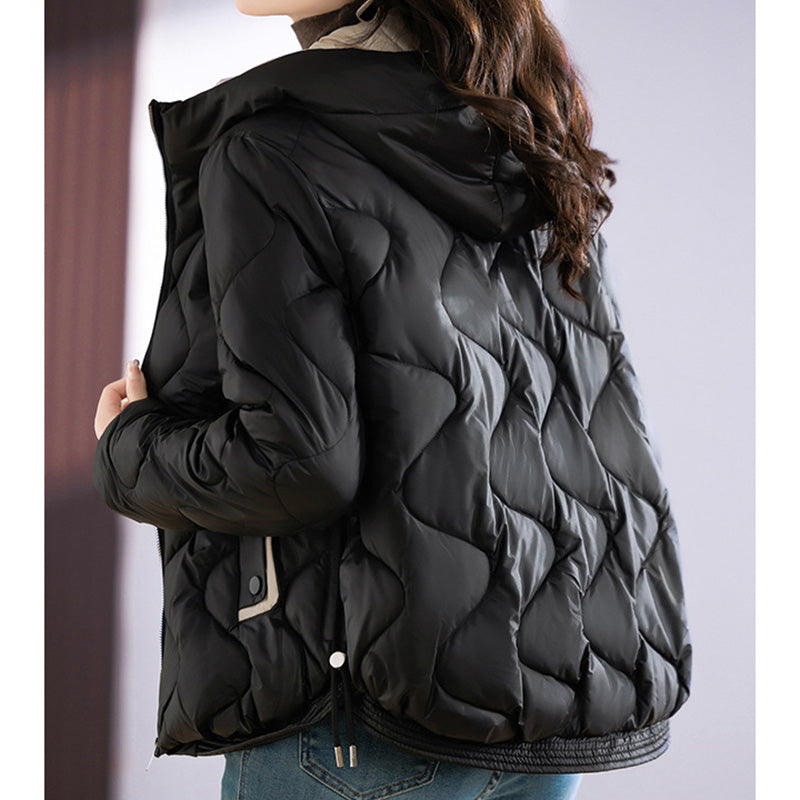🔥🖤Soldes Black Friday : 50 % de réduction🔥Veste légèrement rembourrée avec capuche pour femmes