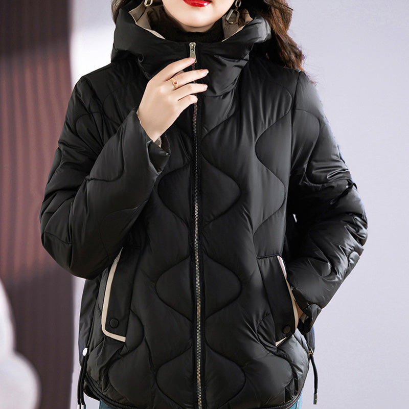 🔥🖤Soldes Black Friday : 50 % de réduction🔥Veste légèrement rembourrée avec capuche pour femmes