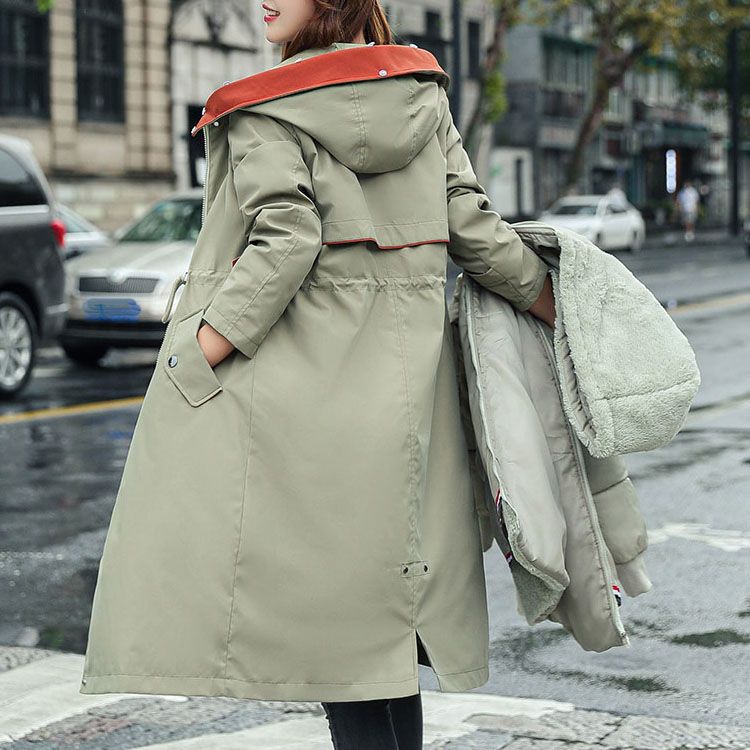 🎁Vente précoce du Black Friday🎁 Manteau d'hiver pour femme avec capuche et col en fourrure, parka décontractée⛄