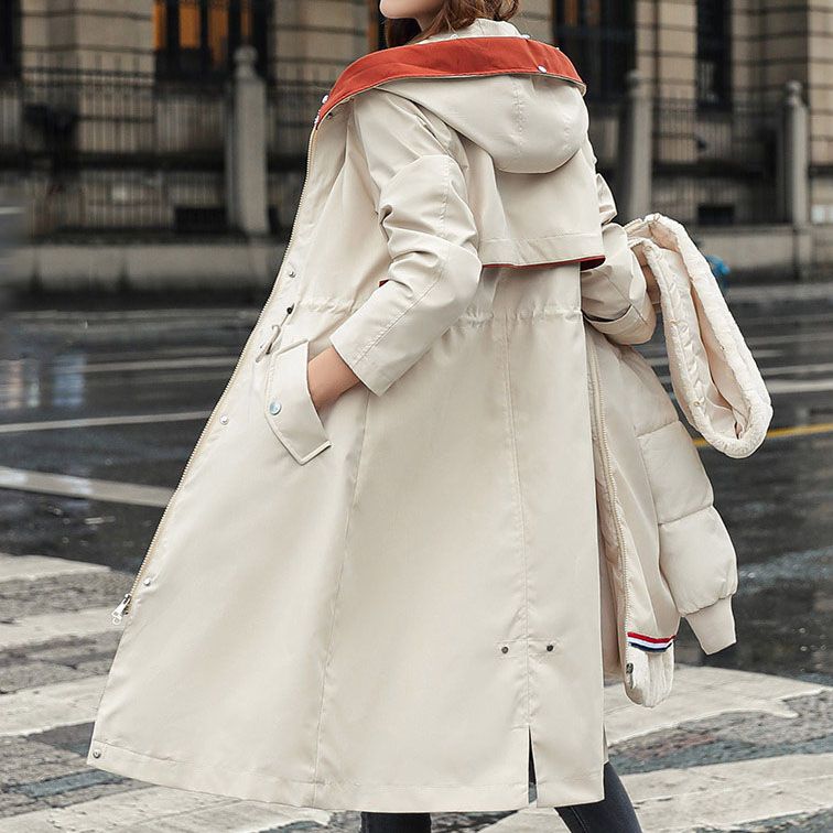 🎁Vente précoce du Black Friday🎁 Manteau d'hiver pour femme avec capuche et col en fourrure, parka décontractée⛄