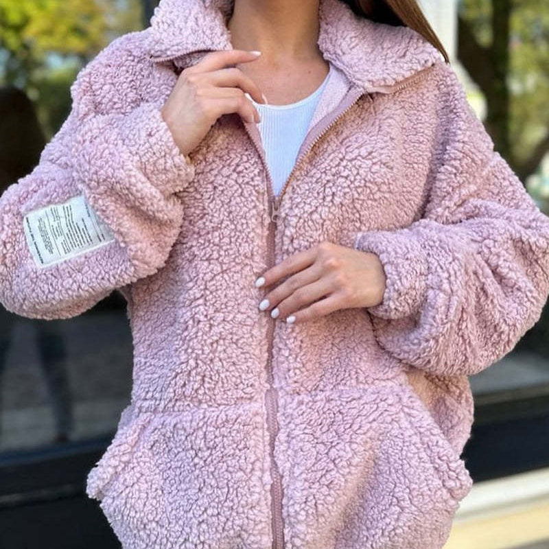 💝Manteau décontracté en fausse laine d'agneau pour femmes✨