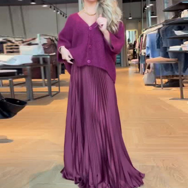 Cardigan uni avec patte de boutonnage ouverte pour femmes