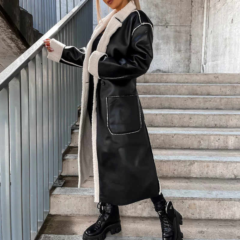 🔥Vente de Noël - 49% DE RÉDUCTION🔥❄️ Veste à revers élégante avec ceinture pour femmes