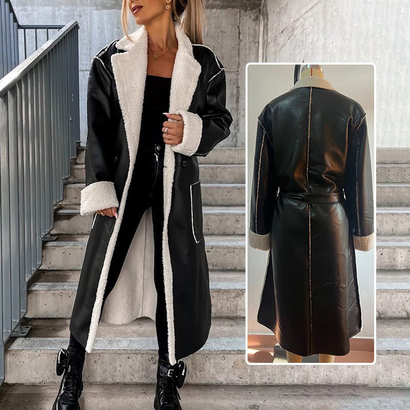 🔥Vente de Noël - 49% DE RÉDUCTION🔥❄️ Veste à revers élégante avec ceinture pour femmes