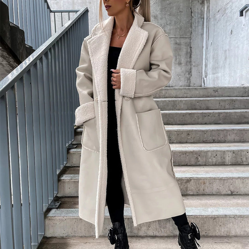 🔥Vente de Noël - 49% DE RÉDUCTION🔥❄️ Veste à revers élégante avec ceinture pour femmes