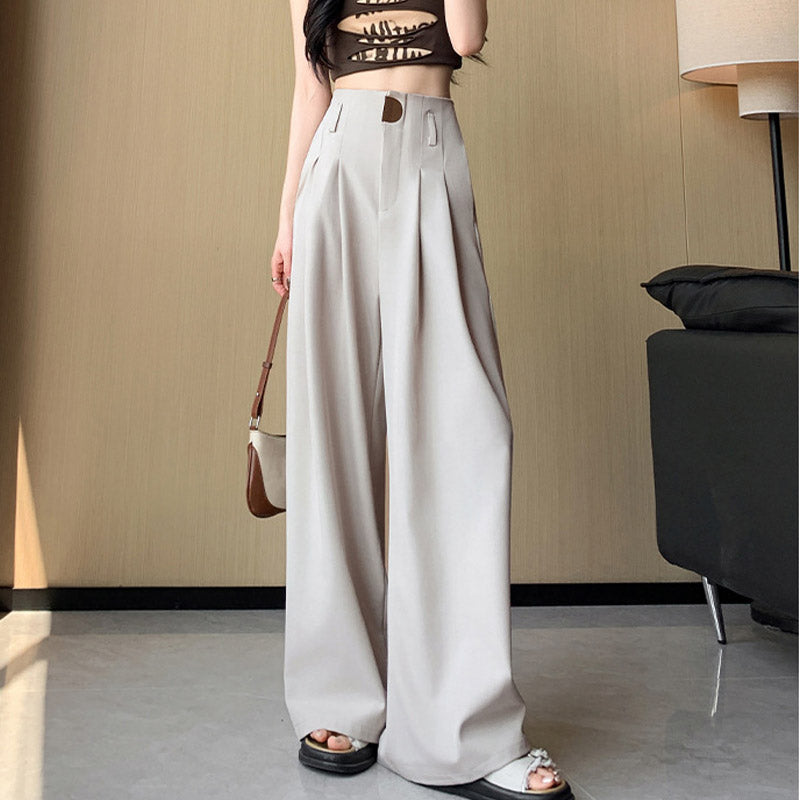 💞Pantalon taille haute à jambes droites