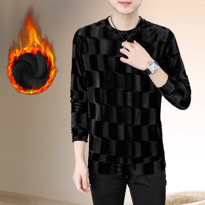 🔥 49%OFF-Soldes du Nouvel An🔥 Top à manches longues à col rond et imprimé de vagues pour hommes