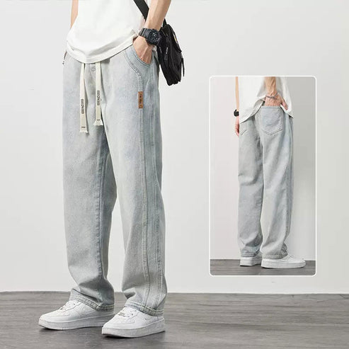 Jeans droits amples pour hommes【Achetez-en 2 et bénéficiez de la livraison gratuite】