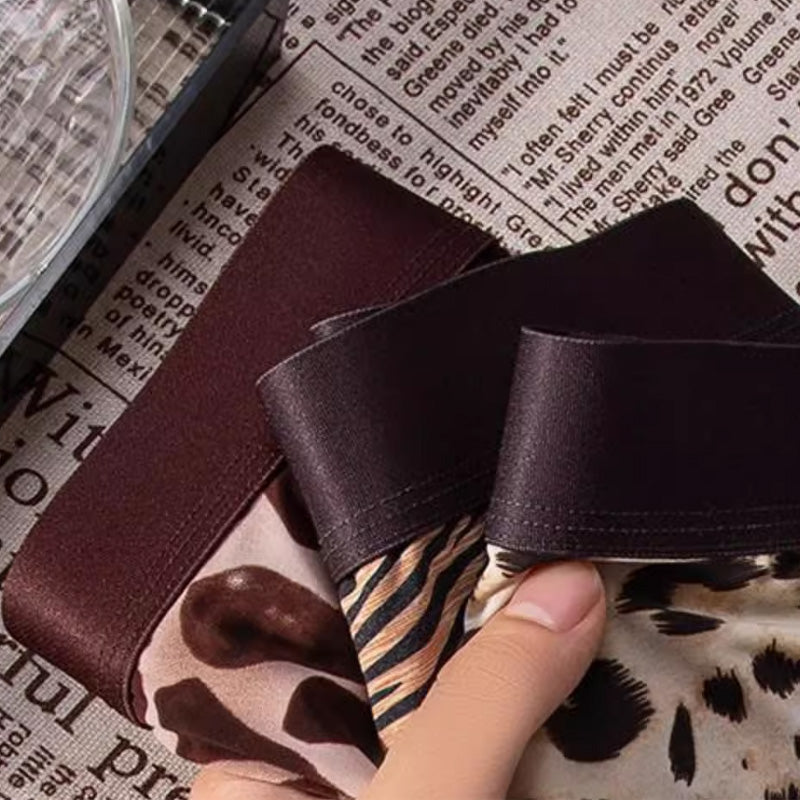 ⏳🐆 Slip en soie glacée imprimé léopard pour homme 🔥
