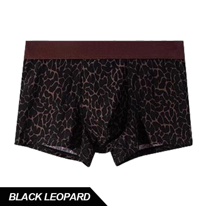 ⏳🐆 Slip en soie glacée imprimé léopard pour homme 🔥