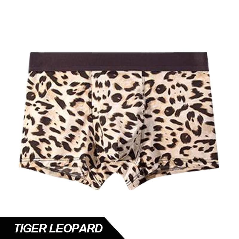 ⏳🐆 Slip en soie glacée imprimé léopard pour homme 🔥