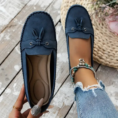 🔥Promotion du dernier jour 50% de réduction - Mocassins confortables et souples de style vintage avec nœud pour femmes